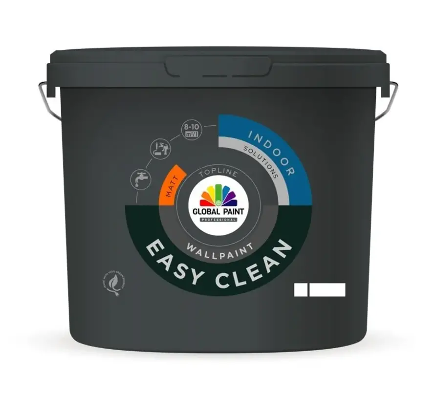 Global Paint Easy Clean Wallpaint | Reinigbare Matte Muurverf - 10 LTR 