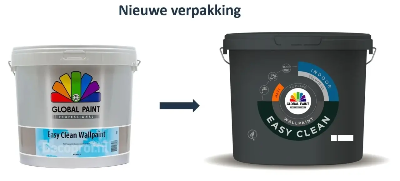 Global Paint Easy Clean Wallpaint | Reinigbare Matte Muurverf Global Paint Easy Clean Wallpaint | Reinigbare Matte Muurverf