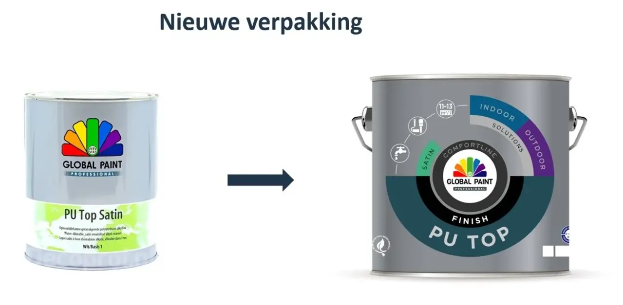 Global Paint PU Top Finish Satin | Zijdeglans Lakverf Binnen & Buiten