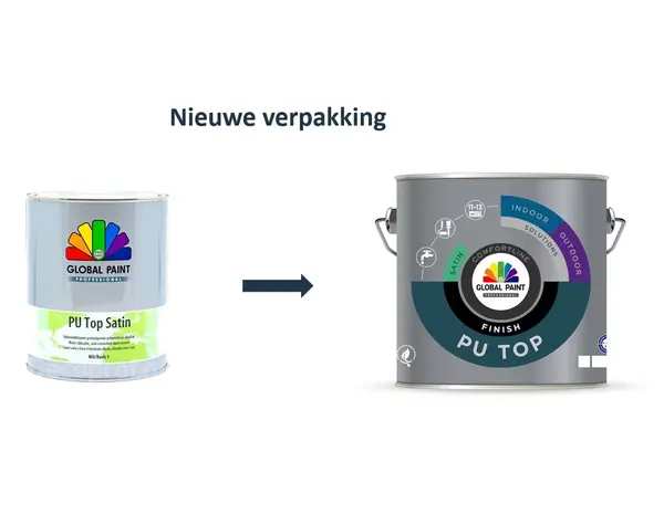 Global Paint PU Top Finish Satin | Zijdeglans Lakverf Binnen & Buiten