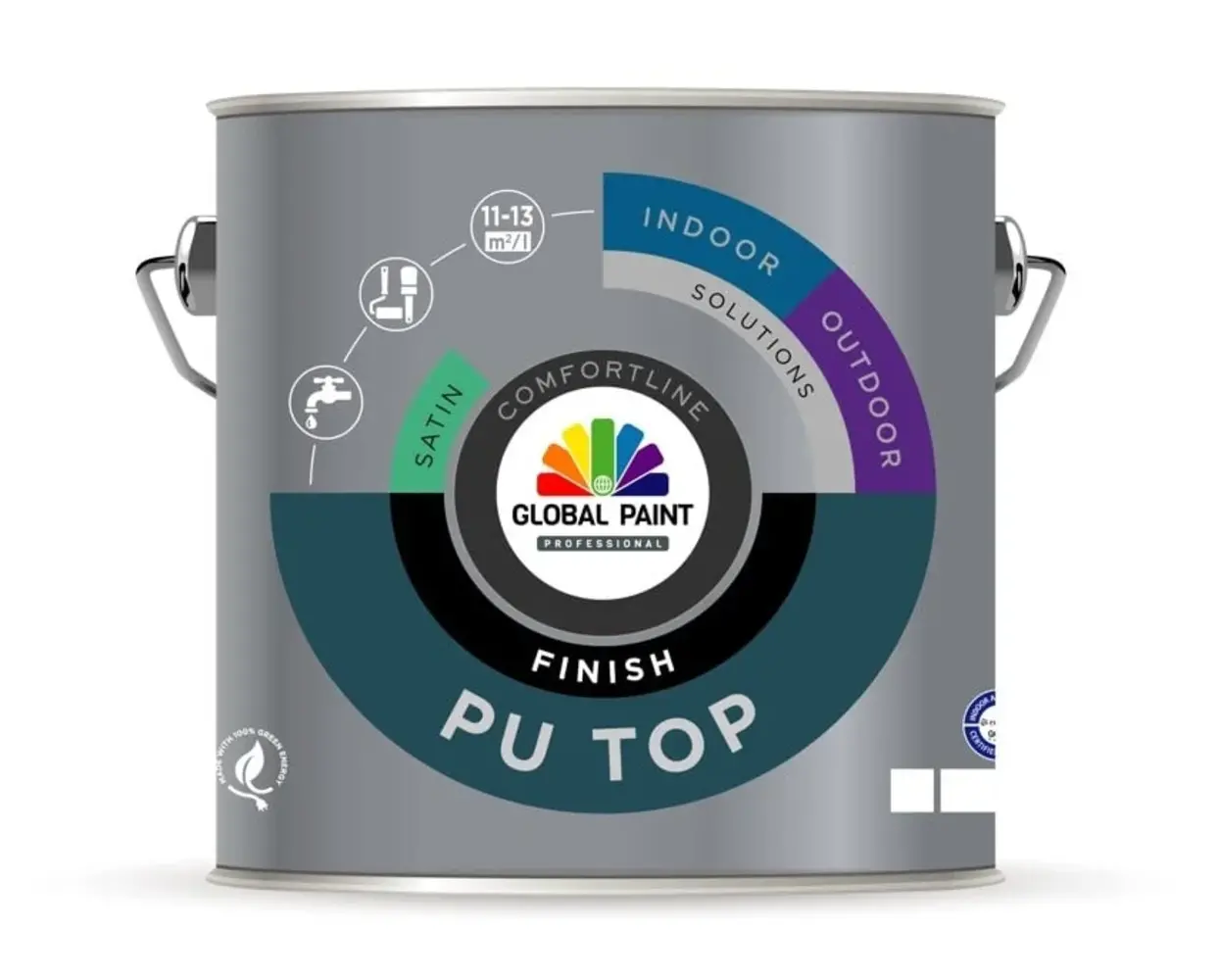 Global Paint PU Top Finish Satin | Zijdeglans Lakverf Binnen & Buiten