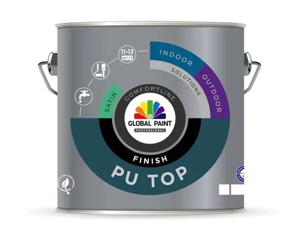 Global Paint PU Top Finish Satin | Zijdeglans Lakverf Binnen & Buiten