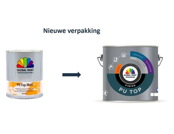 Global Paint PU Top Finish Matt | Matte Lakverf Binnen & Buiten Global Paint PU Top Finish Matt | Matte Lakverf Binnen & Buiten
