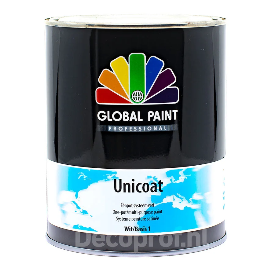 Unicoat | Zijdeglans Eén|pot|systeem | 1 LTR | Kleur