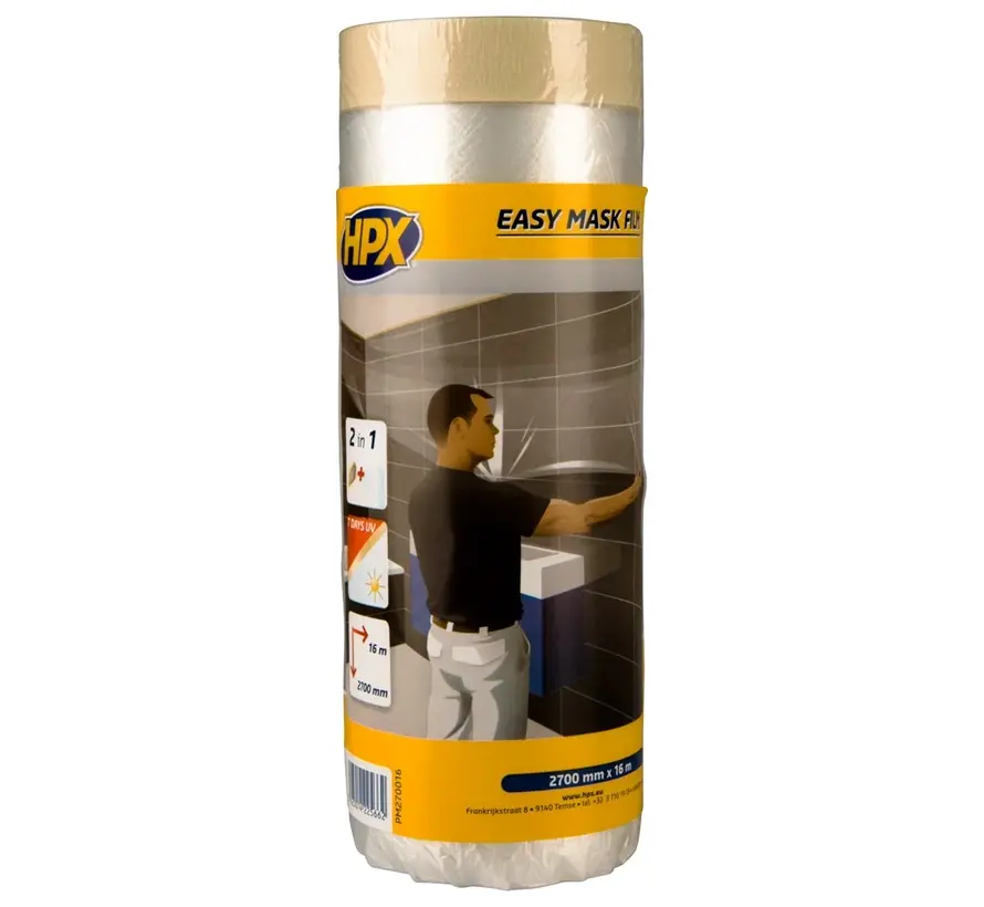 HPX Tapes Easy Mask Film Crepepapier 16 mtr - Per Stuk 