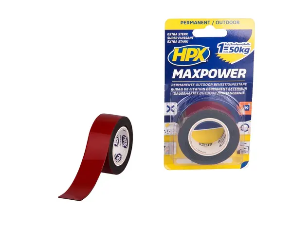 HPX Tapes Max Power Outdoor Bevestigingstape Zwart 1.5 mtr HPX Tapes Max Power Outdoor Bevestigingstape Zwart 1.5 mtr