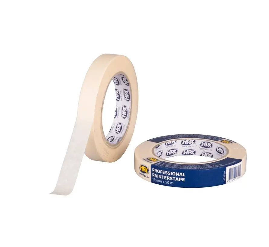 HPX Tapes Masking Tape 60°C Cremewit 50 mtr - Per Stuk 
