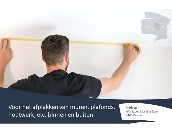 HPX Tapes Masking Tape 4400 Oranje 50 mtr HPX Tapes Masking Tape 4400 Oranje 50 mtr