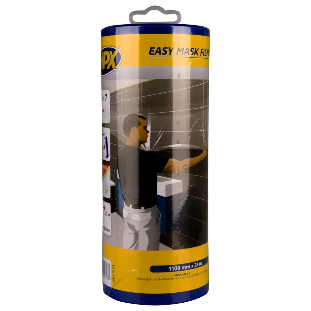 HPX Tapes Easy Mask Film Crepepapier + Dispenser 33 mtr