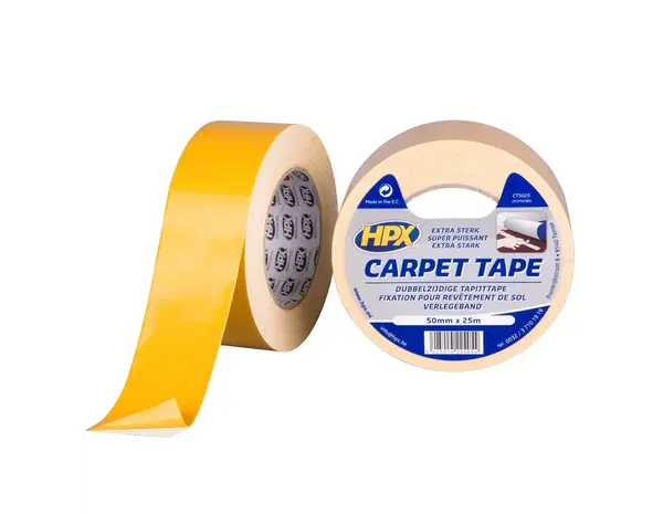 HPX Tapes Dubbelzijdige Tapijttape Wit 25 mtr