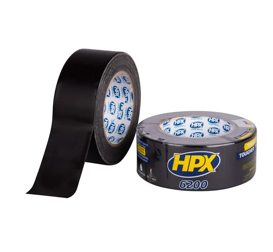 HPX Tapes Pantsertape Zwart 25 mtr - Per Stuk 