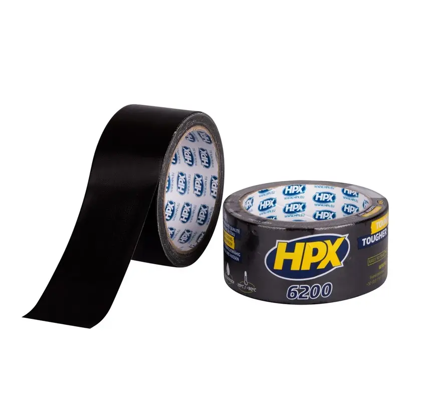 HPX Tapes Pantsertape Zwart 10 mtr - Per Stuk 