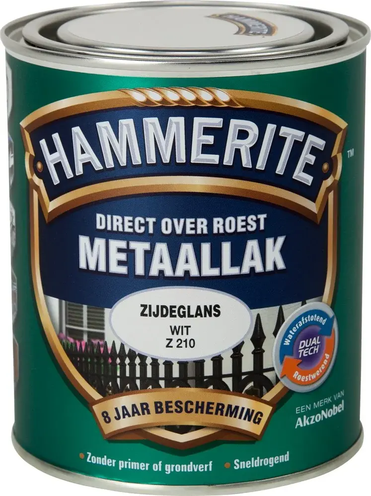 Hammerite Metaallak Zijdeglans Wit Z210 Hammerite Metaallak Zijdeglans Wit Z210