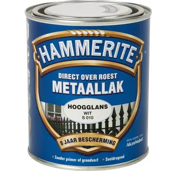 Hammerite Metaallak Hoogglans Wit S010