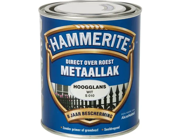 Hammerite Metaallak Hoogglans Wit S010 Hammerite Metaallak Hoogglans Wit S010