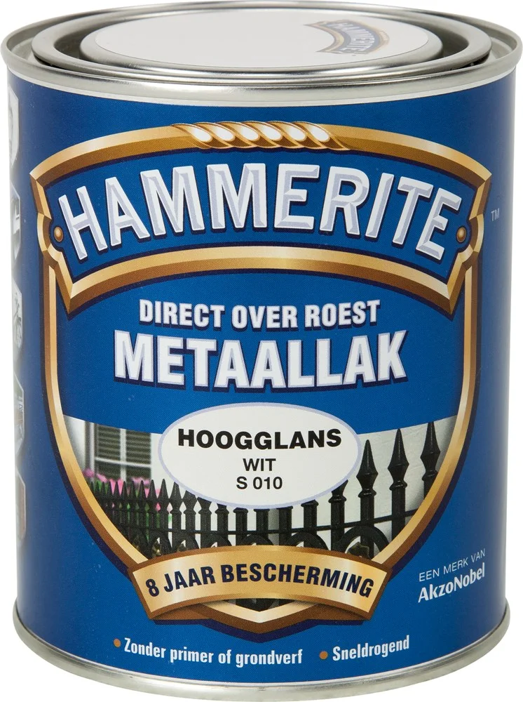 Metaallak Hoogglans Wit S010 | 250 ML