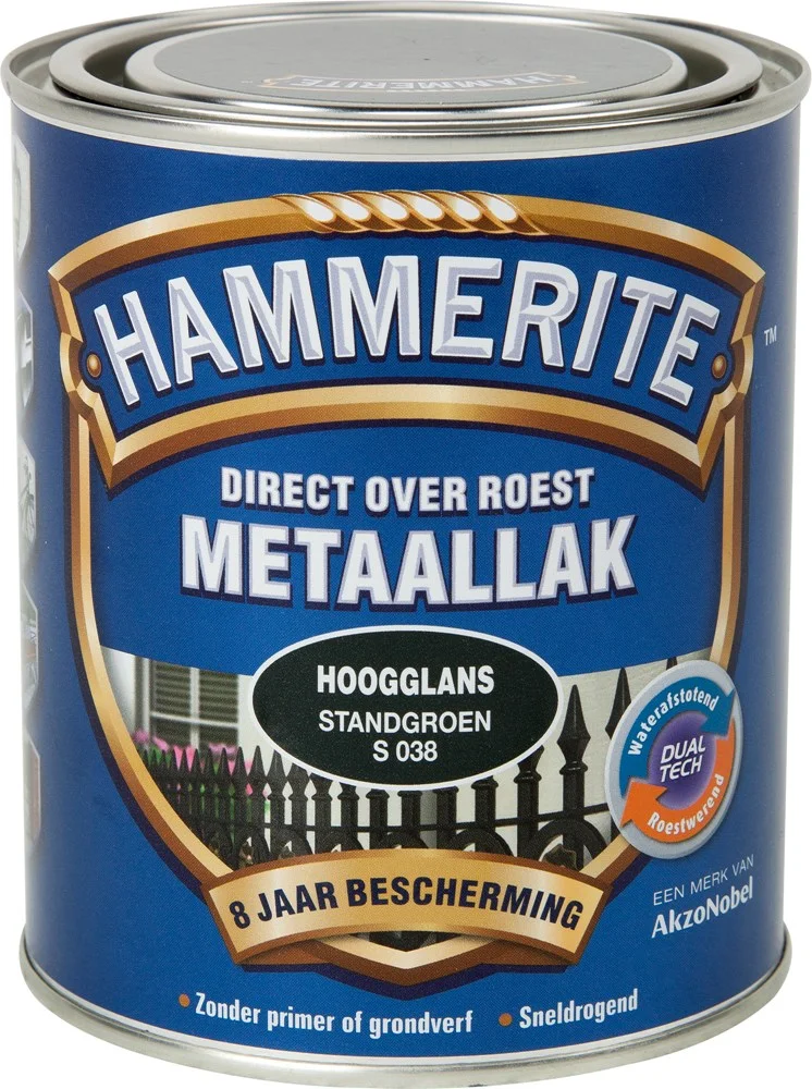 Metaallak Hoogglans Standgroen S038 | 750 ML
