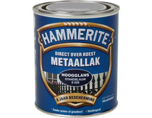 Hammerite Metaallak Hoogglans Standblauw S028