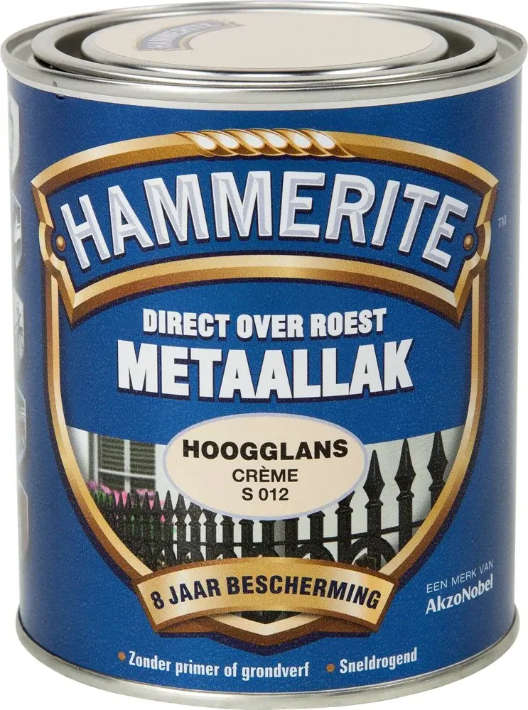Hammerite Metaallak Hoogglans Creme S012