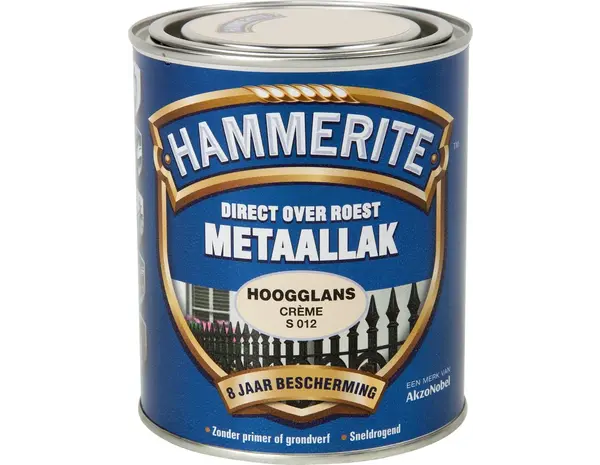 Hammerite Metaallak Hoogglans Creme S012