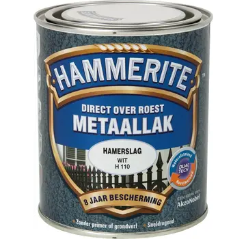 Hammerite Metaallak Hamerslag Wit H110