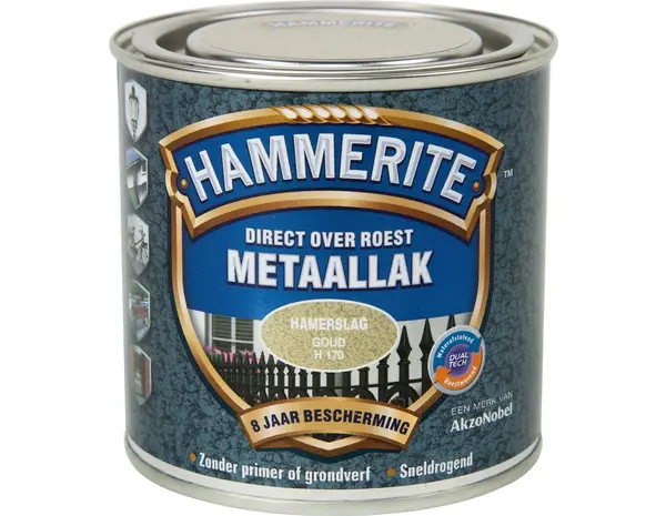 Hammerite Metaallak Hamerslag Goud H170 Hammerite Metaallak Hamerslag Goud H170