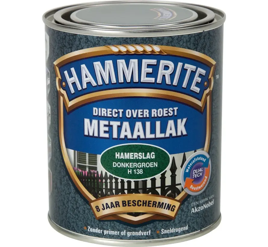 Hammerite Metaallak Hamerslag Donkergroen H138 - 250 ML