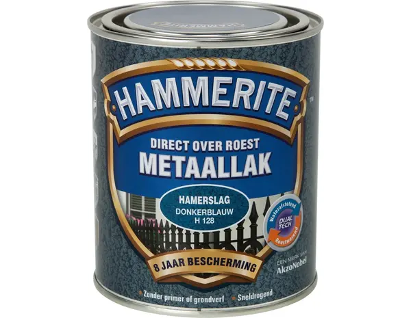 Hammerite Metaallak Hamerslag Donkerblauw H128 Hammerite Metaallak Hamerslag Donkerblauw H128