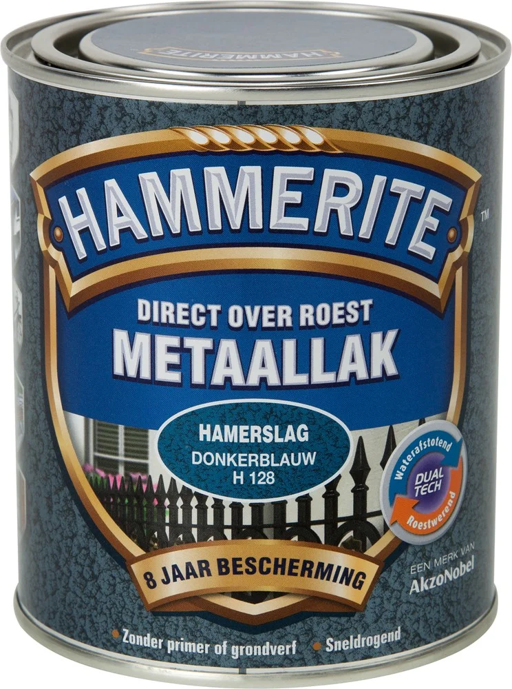 Metaallak Hamerslag Donkerblauw H128 | 250 ML