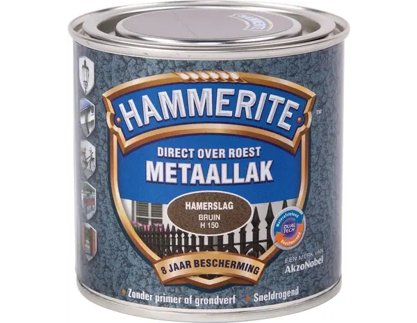 Hammerite Metaallak Hamerslag Bruin H150