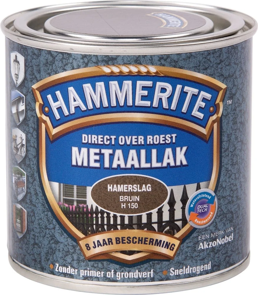Metaallak Hamerslag Bruin H150 | 250 ML