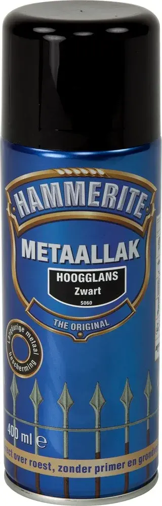 Hammerite Metaallak Hoogglans Zwart S060 Spuitbus Hammerite Metaallak Hoogglans Zwart S060 Spuitbus
