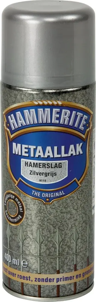 Hammerite Metaallak Hamerslag Zilvergrijs H115 Spuitbus
