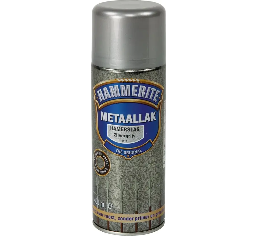 Hammerite Metaallak Hamerslag Zilvergrijs H115 Spuitbus - 400 ML