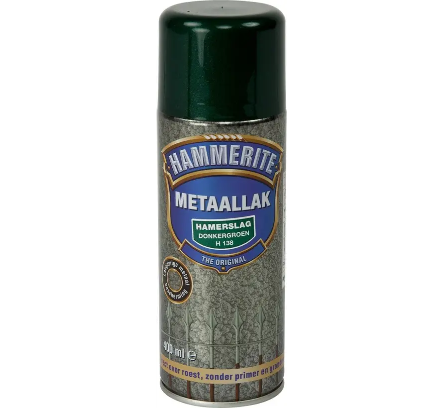 Hammerite Metaallak Hamerslag Donkergroen H138 Spuitbus - 400 ML