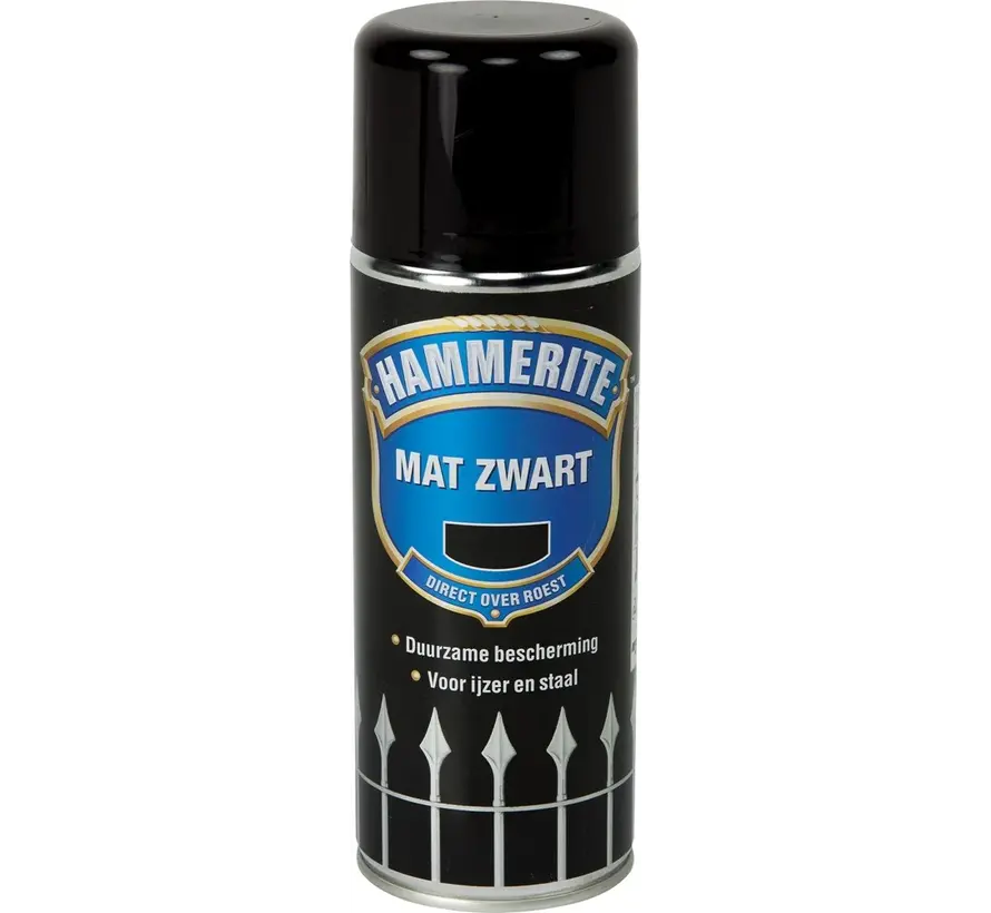 Hammerite Mat Zwart Spuitbus - 400 ML