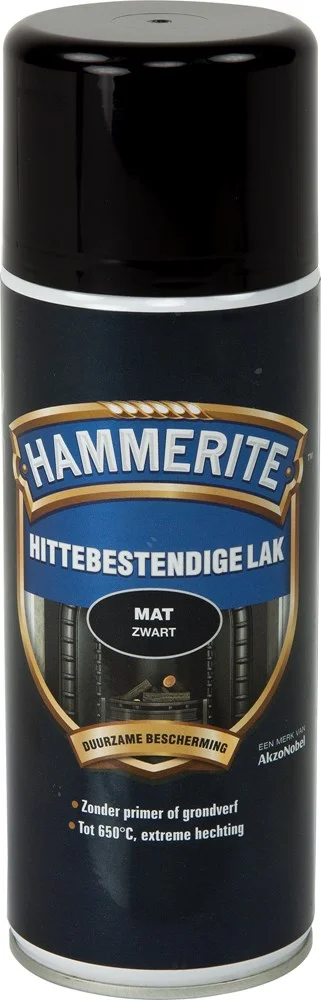 Hammerite lak hittebestendig mat zwart 400ml