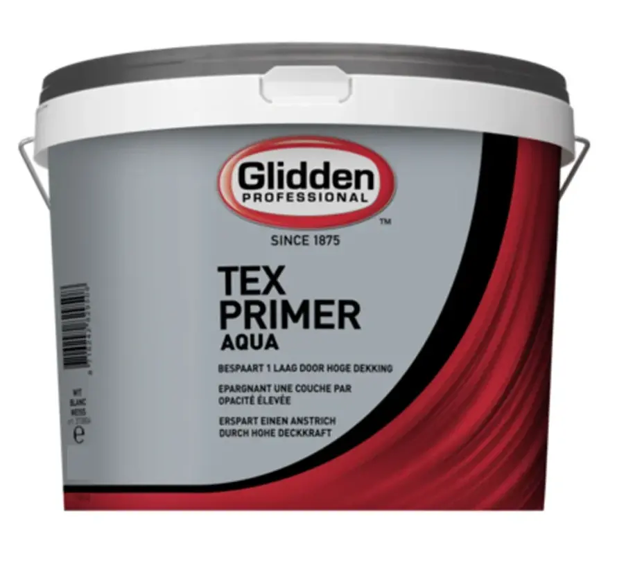 Glidden Tex Aqua Primer | Muurverfprimer Binnen - 5 LTR 