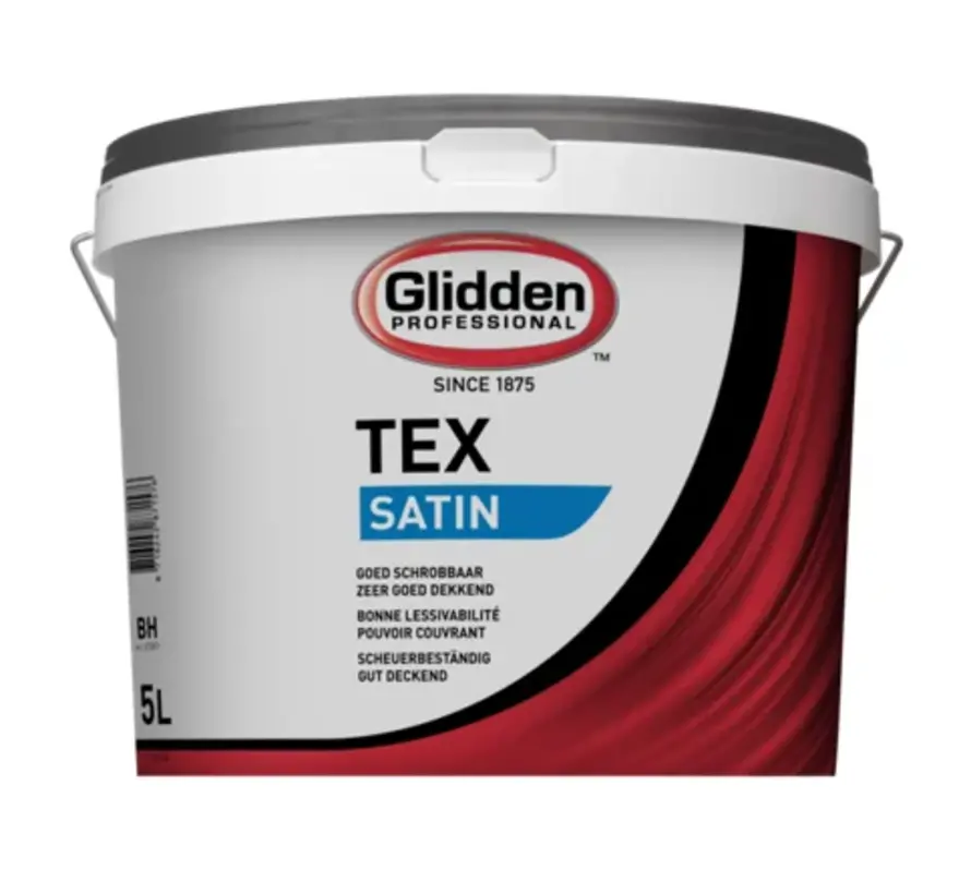 Glidden Tex Satin | Zijdeglans Muurverf en Plafondverf - 10 LTR 