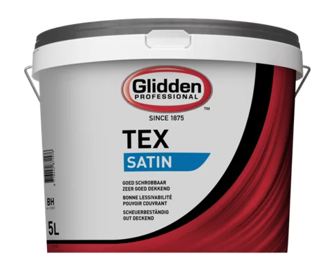 Tex Satin | Zijdeglans Muurverf en Plafondverf | 5 LTR | Donkere kleur