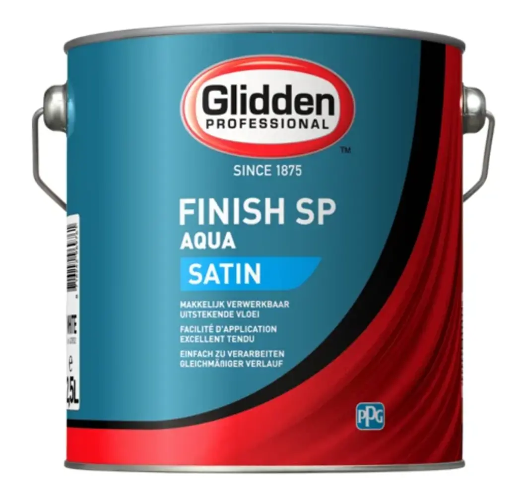 Glidden Aqua Finish Satin SP | Zijdeglans Lakverf Binnen & Buiten Glidden Aqua Finish Satin SP | Zijdeglans Lakverf Binnen & Buiten