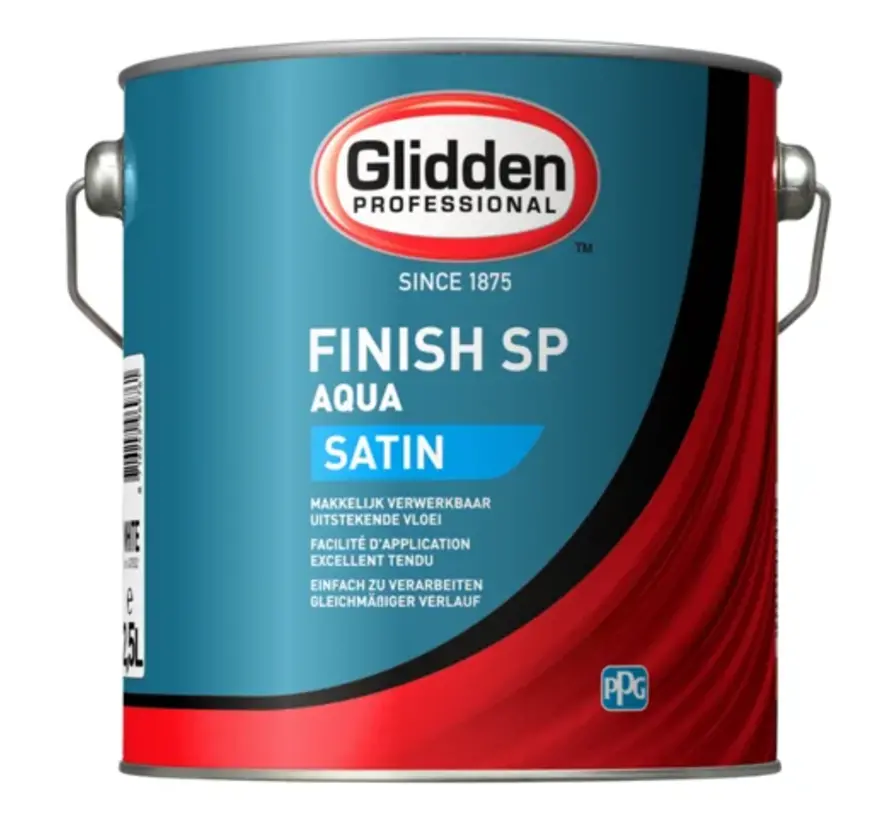 Glidden Aqua Finish Satin SP | Zijdeglans Lakverf Binnen & Buiten - 1 LTR 