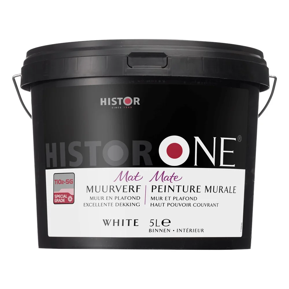 One Muurverf Mat Wit | 5 LTR | Wit