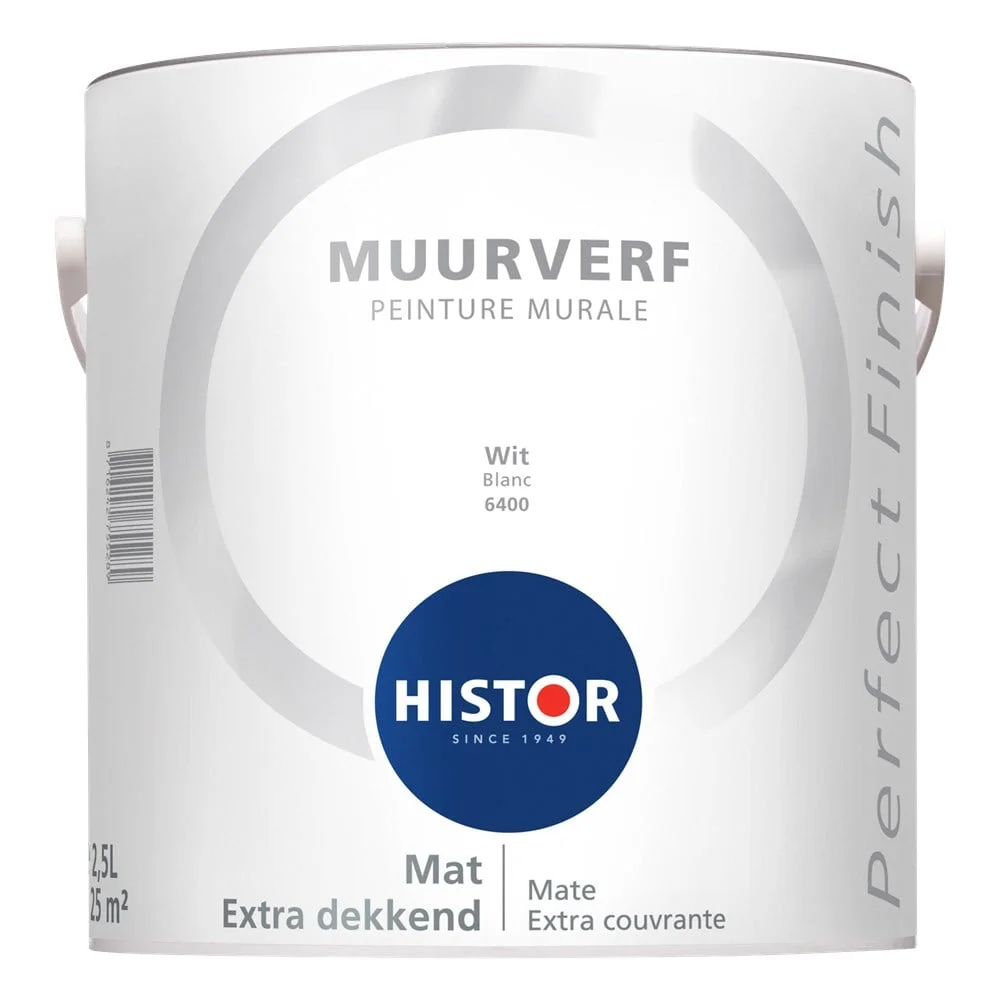 Perfect Finish Muurverf Mat Wit 6400 | 2,5 LTR