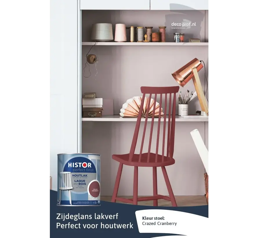 Histor Perfect Finish Houtlak Zijdeglans Crazed Cranberry - 750 ML