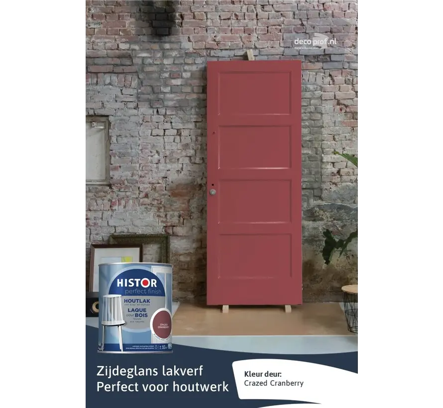 Histor Perfect Finish Houtlak Zijdeglans Crazed Cranberry - 750 ML