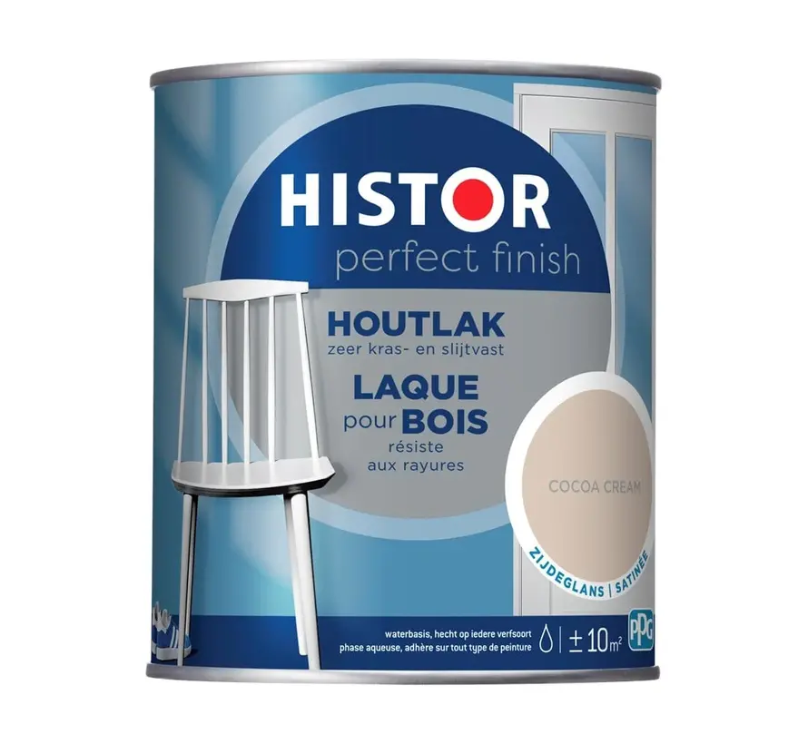 Histor Perfect Finish Houtlak Zijdeglans Cocoa Cream - 750 ML