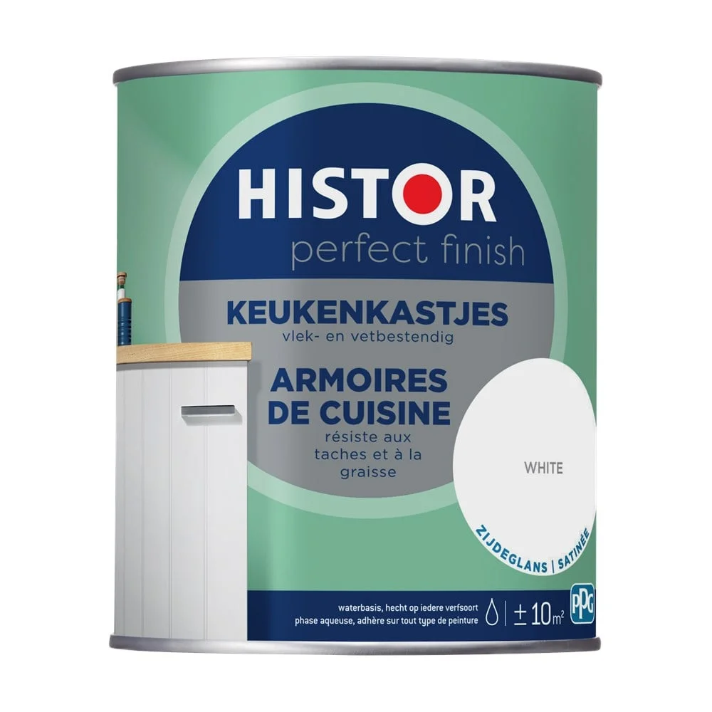Histor Perfect Finish keukenkastjes zijdeglans 7000 wit 750 ml