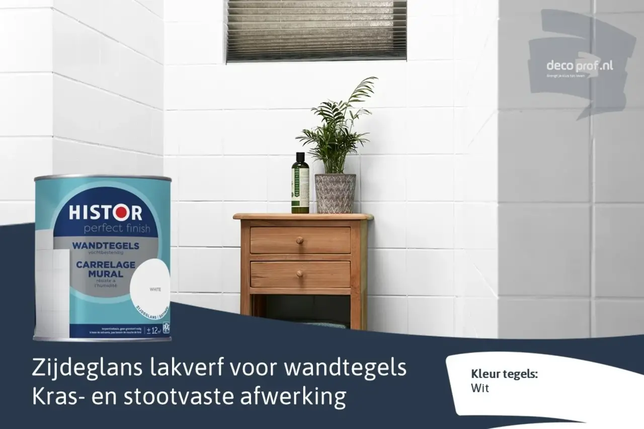 Histor Perfect Finish Wandtegels Zijdeglans RAL9010 Histor Perfect Finish Wandtegels Zijdeglans RAL9010
