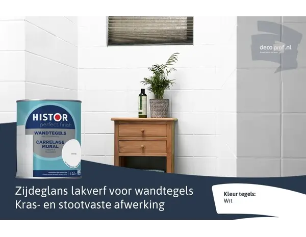 Histor Perfect Finish Wandtegels Zijdeglans RAL9010 Histor Perfect Finish Wandtegels Zijdeglans RAL9010
